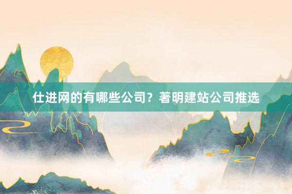 仕进网的有哪些公司？著明建站公司推选